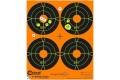 Cibles CALDWELL ORANGE PEEL Bullseye Target 4 pouces X 25.