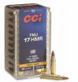 Cartouches CCI 17 HMR FMJ.