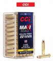 Cartouches 22 Magnum CCI MAXI MAG 40 Grs HP.