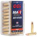 Cartouches 22 MAGNUM CCI MaxiMag 40 Grs TMJ.