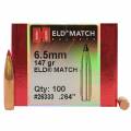 Ogives Hornady 264 / 6,5 MM - 147 Grs ELD MATCH Réf. 26333.