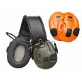 Casque Electronique PELTOR SportTac Vert / Orange .